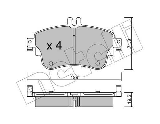 Комплект тормозных колодок, дисковый тормоз   22-0964-0   METELLI