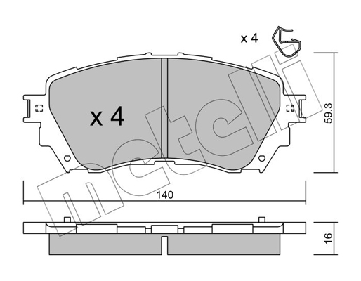 Комплект тормозных колодок, дисковый тормоз   22-0994-0   METELLI