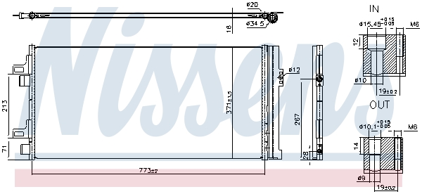 Конденсатор, кондиционер   940962   NISSENS