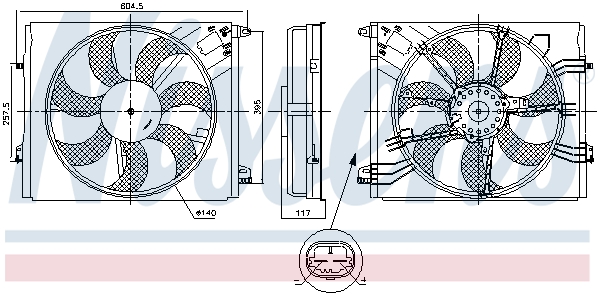 Вентилятор, система охолодження двигуна   850050   NISSENS