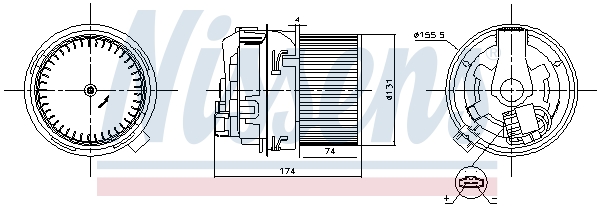 Компресор салону   87591   NISSENS