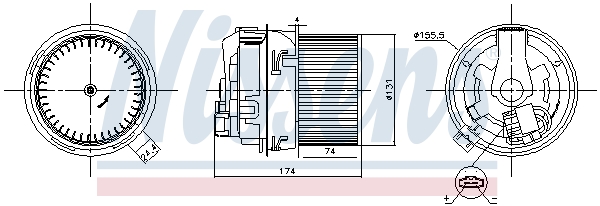 Компресор салону   87593   NISSENS