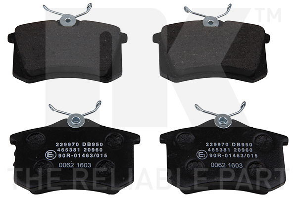 Комплект тормозных колодок, дисковый тормоз   229970   NK