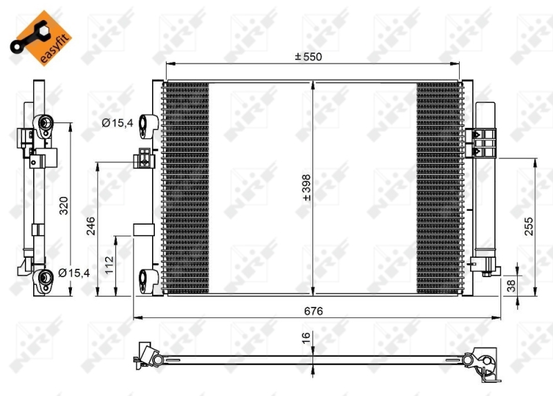 Конденсатор, кондиционер   350209   NRF