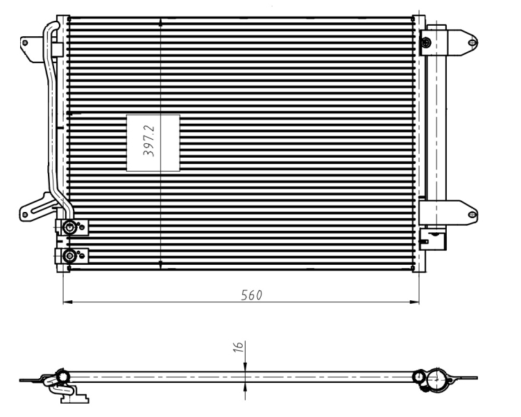 Конденсатор, система кондиціонування повітря   350507   NRF
