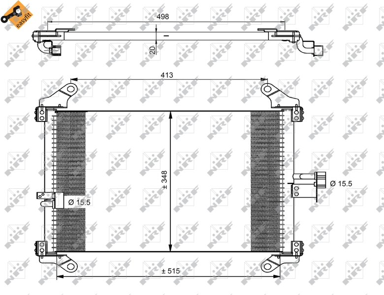 Конденсатор, кондиционер   35494   NRF