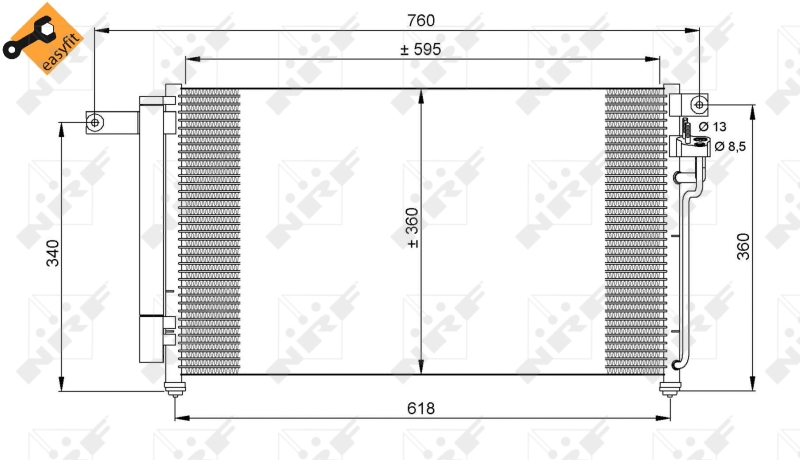 Конденсатор, кондиционер   35851   NRF