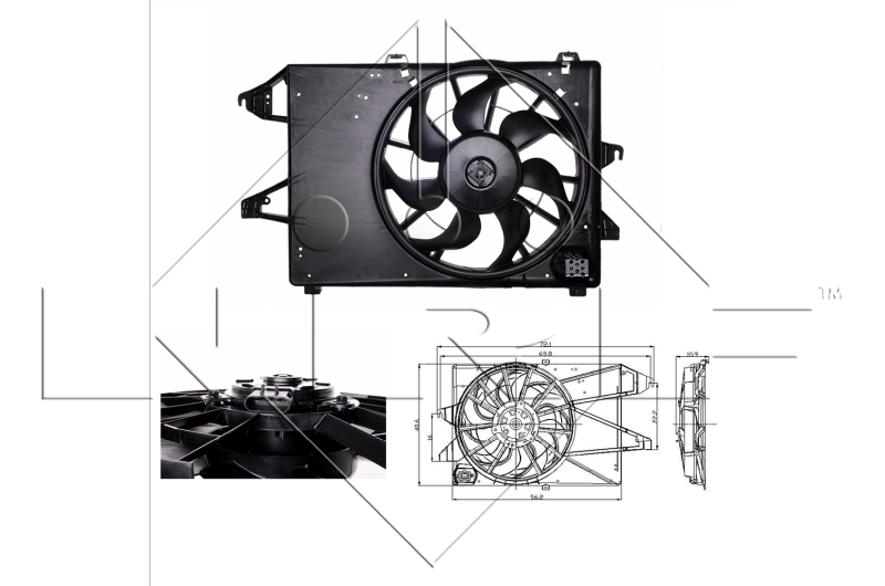 Вентилятор, система охолодження двигуна   47005   NRF