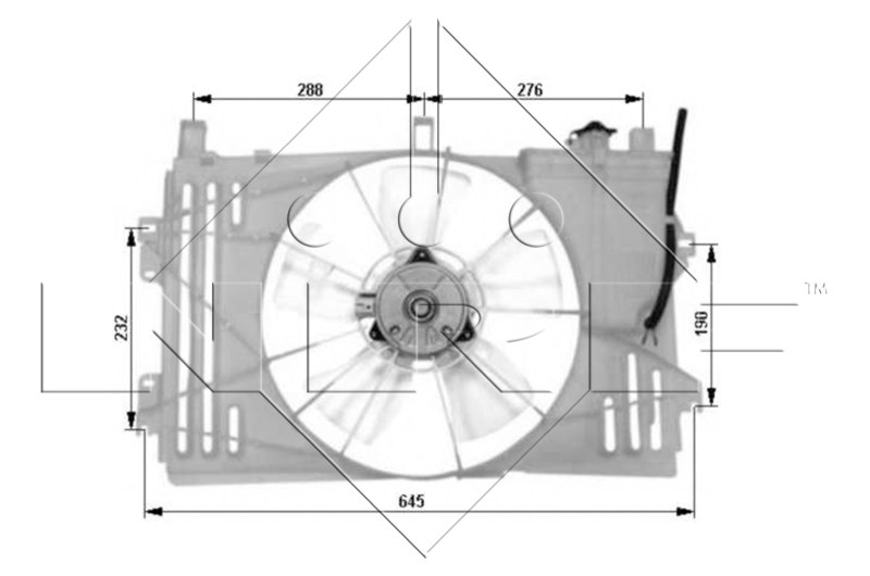 Вентилятор, система охолодження двигуна   47053   NRF