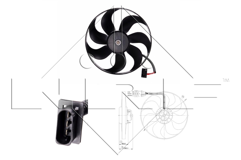 Вентилятор, система охолодження двигуна   47204   NRF