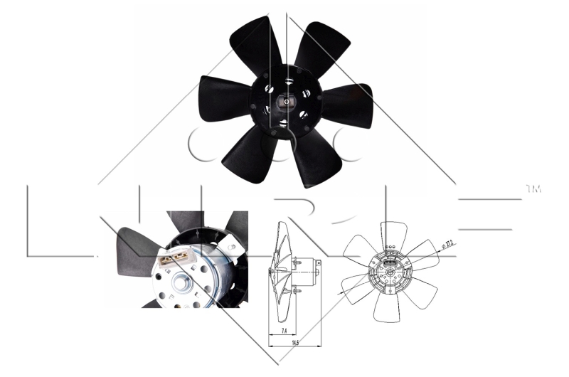 Вентилятор, система охолодження двигуна   47390   NRF