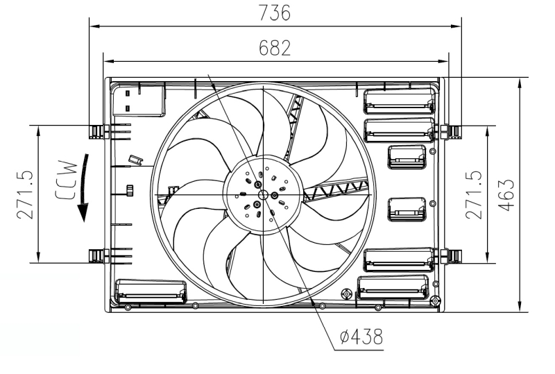 Вентилятор, охлаждение двигателя   47916   NRF