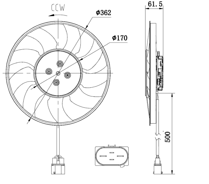 Вентилятор, система охолодження двигуна   47931   NRF