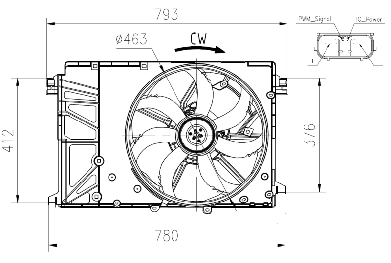 Вентилятор, система охолодження двигуна   47932   NRF