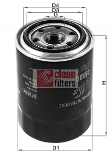 Оливний фільтр   DF 863/A   CLEAN FILTERS