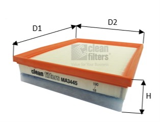 Воздушный фильтр   MA3445   CLEAN FILTERS