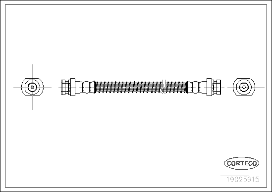Тормозной шланг   19025915   CORTECO