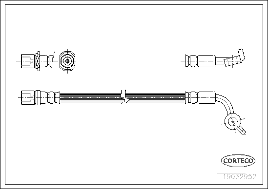 Гальмівний шланг   19032952   CORTECO