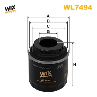 Оливний фільтр   WL7494   WIX FILTERS