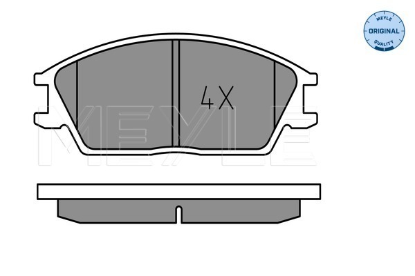 Комплект тормозных колодок, дисковый тормоз   025 210 1214   MEYLE