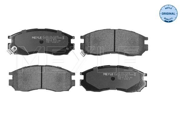 Комплект тормозных колодок, дисковый тормоз, MEYLE, 025 216 4716/W