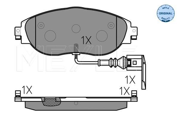 Комплект тормозных колодок, дисковый тормоз   025 251 1720/W   MEYLE